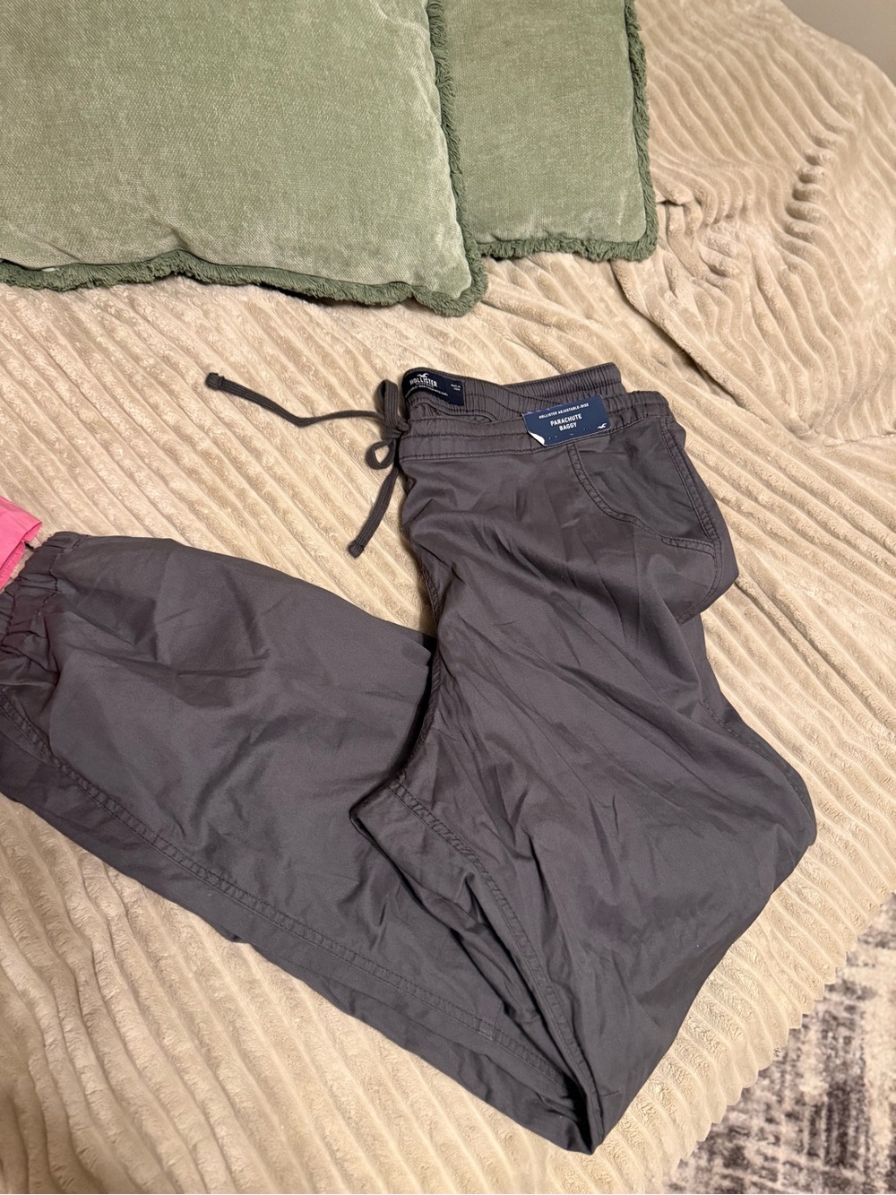 Hollister Charcoal Drawstring Joggers